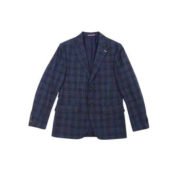 Tommy Hilfiger Men's Modern-Fit Check Sport Coat (38R Blue/Red)